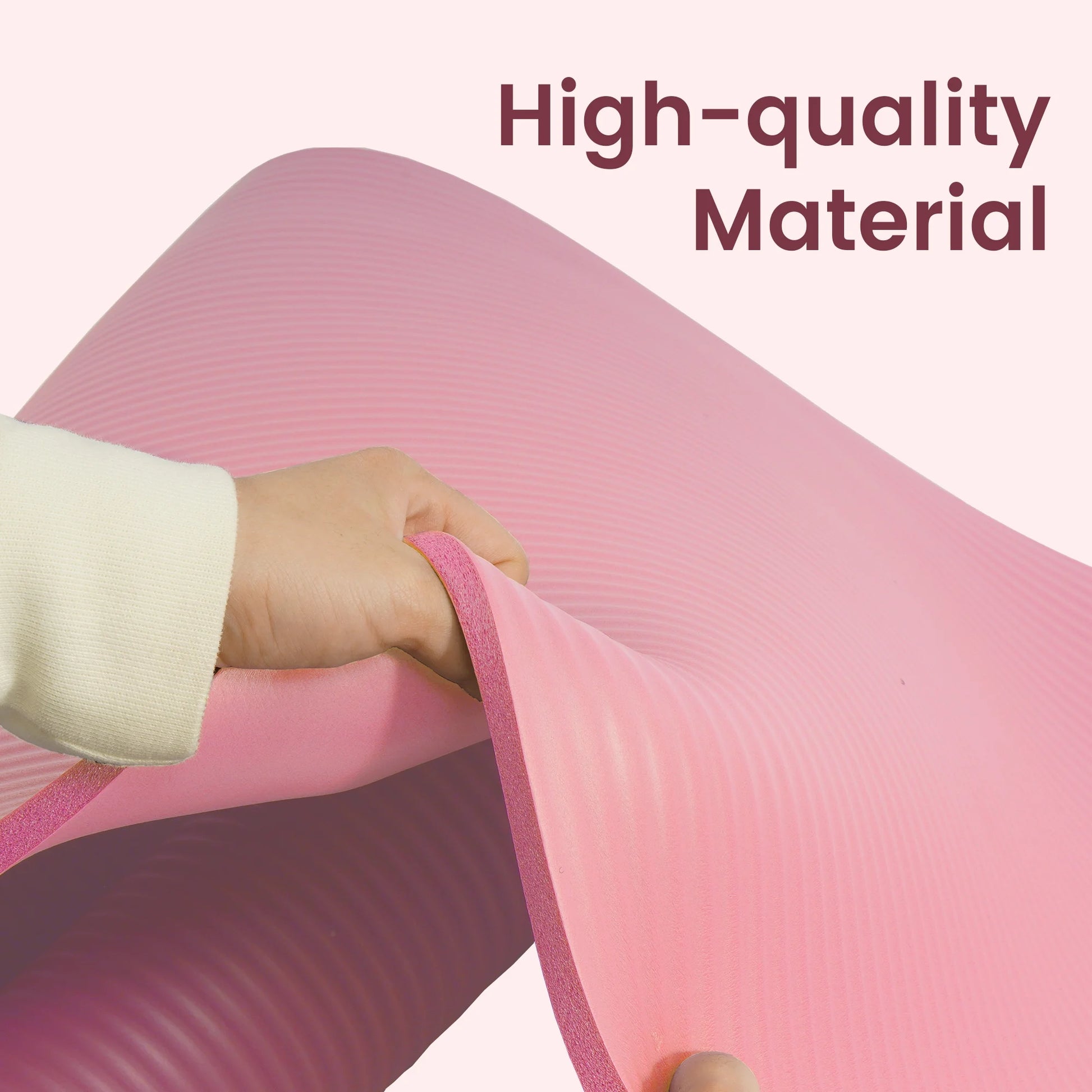Extra Thick 1/2" Yoga Mat - 71"X24" Non-Slip Exercise Mat with Carrying Strap, High Density Foam for Spine & Joint Support, Easy Clean & Portable for Hom，Travel，Gym
