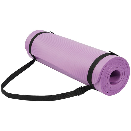 Extra Thick 1/2" Yoga Mat - 71"X24" Non-Slip Exercise Mat with Carrying Strap, High Density Foam for Spine & Joint Support, Easy Clean & Portable for Hom，Travel，Gym